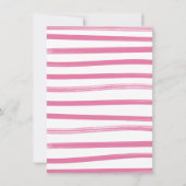 ピックル名門私立校風のボールパーティーディンク女の子ベビーシャワー 招待状 (裏面)