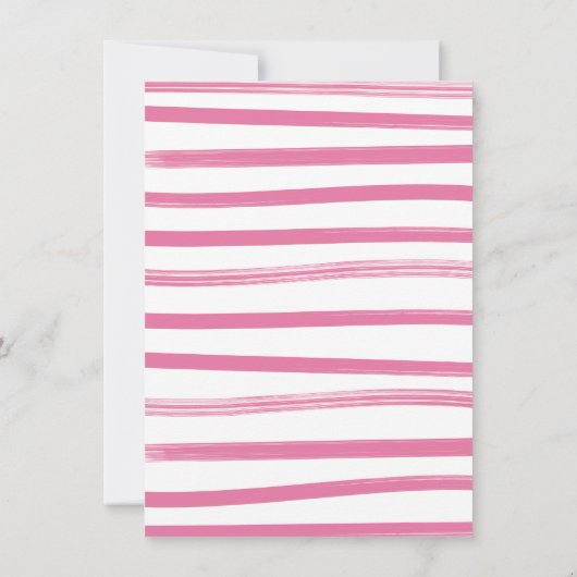 ピックル名門私立校風のボールパーティーディンク女の子ベビーシャワー 招待状 (裏面)