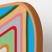 ピックル数々のボールプリンセス色の正方形 ピックルボールラケット (左詳細)