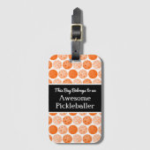 ピックル素晴らしバラートラベルオレンジピックボール ラゲッジタグ (正面縦)
