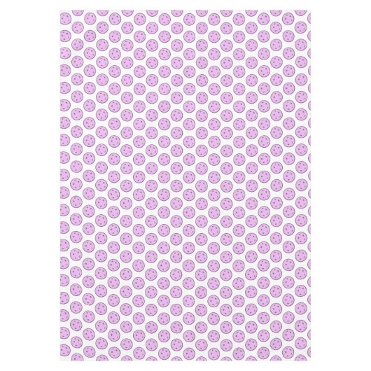 ピックル結婚ボールのラベンダーとホワイトピックルボール テーブルクロス (正面)