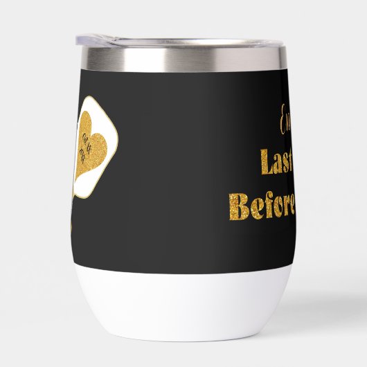 ピックル結婚ボールの黒と金ゴールドパーソナライズされた (右面)