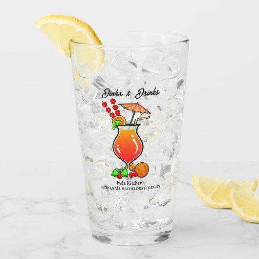 ピックル結婚ボールバチェロレッテのディンク&ドリンク タンブラーグラス (アイス正面)