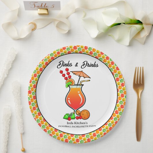 ピックル結婚ボールバチェロレッテのディンク&ドリンク ペーパープレート (ウェディング)