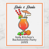 ピックル結婚ボールバチェロレッテのディンク&ドリンク ワインラベル (シングルラベル)