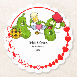 ピックル結婚ボール ペーパーコースター