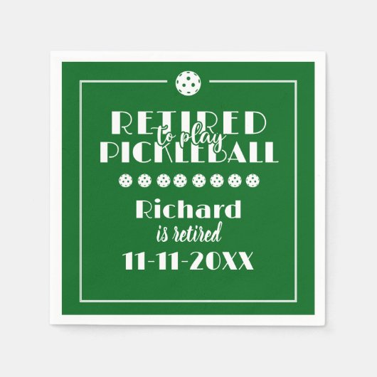 ピックル退職したボ遊ールにリタモダンイア スタンダードカクテルナプキン (正面)