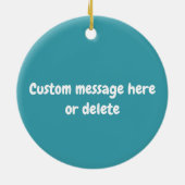 ピックル食べボールスリープピックボールグリーンカスタム文字 セラミックオーナメント (裏面)