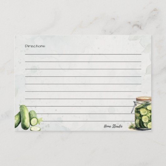 ピックルJARベーシックレシピカード エンクロージャーカード (裏面)