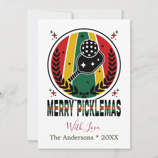 ピックレメリーマスクリスマスホリデーカード シーズンカード (正面)