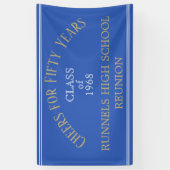 ピック人気がある!50年の懇親会バナー 横断幕 (縦)