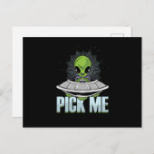 ピック私のエイリアン拉致UFOエイリアン宇宙人 ポストカード (正面/裏面)