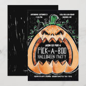 ピック·ア·ブー·ハローウィンパーティ 招待状 (正面/裏面)