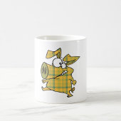 ピッグの格子模様 コーヒーマグカップ