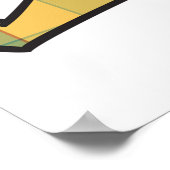 ピッグの格子模様 ポスター (角)