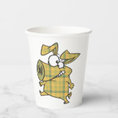 ピッグの格子模様 紙コップ (正面)