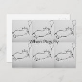 ピッグスが葉書を飛ばすタイミング ポストカード (正面/裏面)