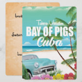ピッグス湾、キューバのビーチバケーション ポスター 招待状 (正面/裏面)