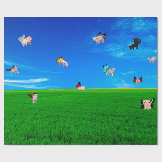 ピッグズが飛んで包む紙 ラッピングペーパー (フラット)