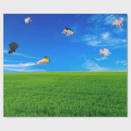 ピッグズが飛んで包む紙 ラッピングペーパー