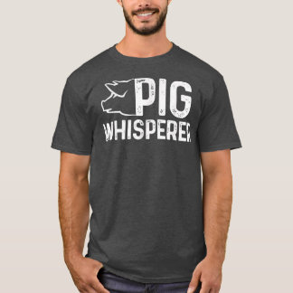 ピッグズウィスペラー農家ヴィンテージ私は豚ファおもしろいー大好き Tシャツ