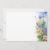 ピッグズカントリーファームチャームブルーベビーシャワー 招待状 (裏面)