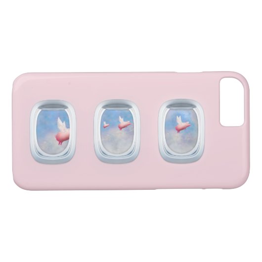 ピッグズフライ過去飛行機窓 Case-Mate iPhoneケース (裏面(横))