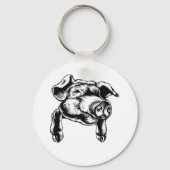 ピッグズヘッドイラストレーション キーホルダー (正面)