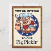 ピッグピッキン・バーベキュー 招待状 (正面)