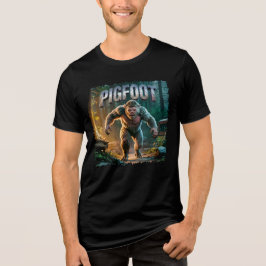 ピッグフット写真 - おかしいビッグフットが怖い トライブレンドTシャツ