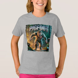 ピッグフット写真 - おかしいビッグフットが怖い Tシャツ