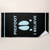 ピッグフット – I 信じ ビーチタオル (正面)