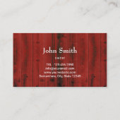 ピッグ家畜用農業ブッチャーショップレッドバーンウッド 名刺 (裏面)