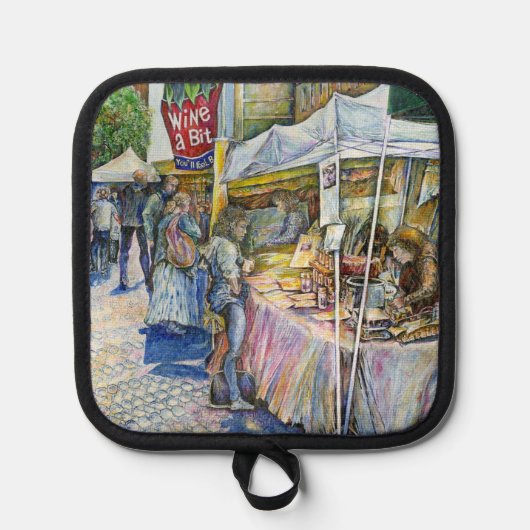 ピッグ飛んでいるの角 鍋敷き (正面)