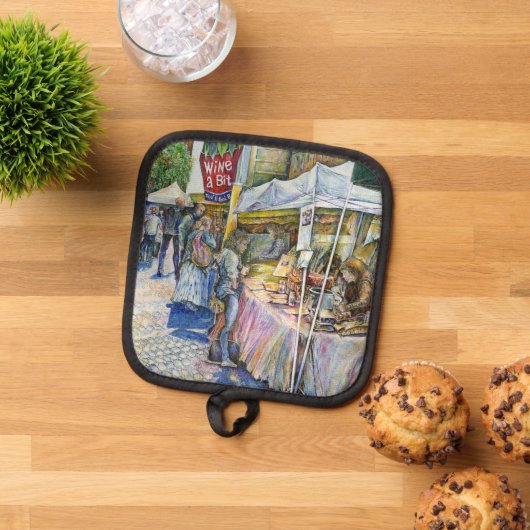 ピッグ飛んでいるの角 鍋敷き (トップダウン)