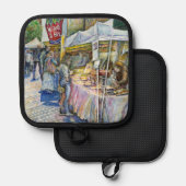 ピッグ飛んでいるの角 鍋敷き (正面/裏面)