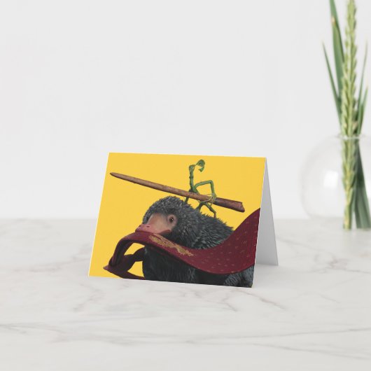 ピッケット&テディ（杖とネクタイ付き） ノートカード (正面)