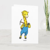 ピッケルアクスを持った鉱夫のキリン カード (裏面)