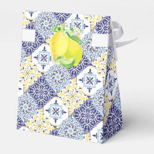 ピッコロアモーレブルーレモンベビーシャワーウェルカムサイン フェイバーボックス (裏面サイド)