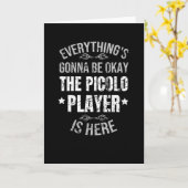 ピッコロ・フルート・ミュージック・ギフト |ピッコロ・プレイヤーの贈り物 カード (黄色い花)