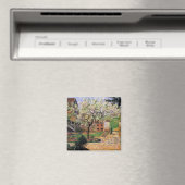 ピッサロ:カミーユ・ピッサロによる開花梅 マグネット (インサイチュ (食洗機))