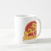 ピッザイおもしろいオロピザメーカーギフトパイイラストレーション コーヒーマグカップ (正面右)