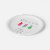 ピッシクルカラフル誕生日会 ペーパープレート (アングル)