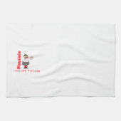 ピッシパーソナライズされたョーロピザシェフ キッチンタオル (横)