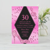 ピッスタイリッシュかわいらしク30歳の誕生日 招待状 (スタンド正面)