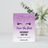 ピッスタイリッシュク&ブラックのダレグリッター インビテーションポストカード (スタンド正面)