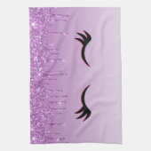 ピッスタイリッシュク&ブラックのダレグリッター キッチンタオル (縦)