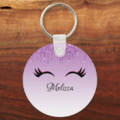 ピッスタイリッシュク&ブラックのダレグリッター キーホルダー (正面)