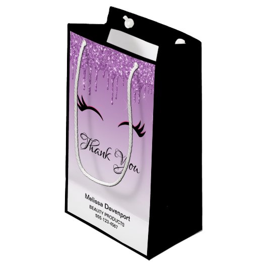 ピッスタイリッシュク&ブラックのダレグリッター スモールペーパーバッグ (正面アングル)