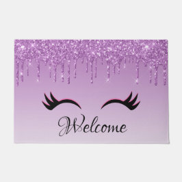 ピッスタイリッシュク&ブラックのダレグリッター ドアマット